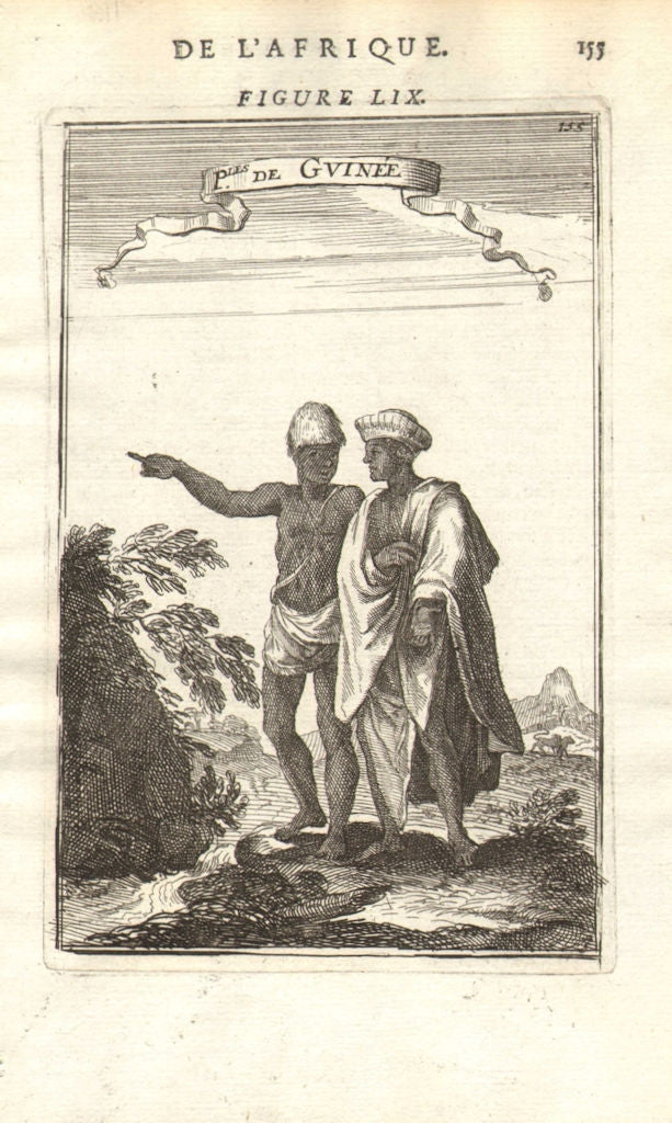 WEST AFRICA. People of Guinea. 'Peuples de Guinée'. Costume. MALLET 1683 print